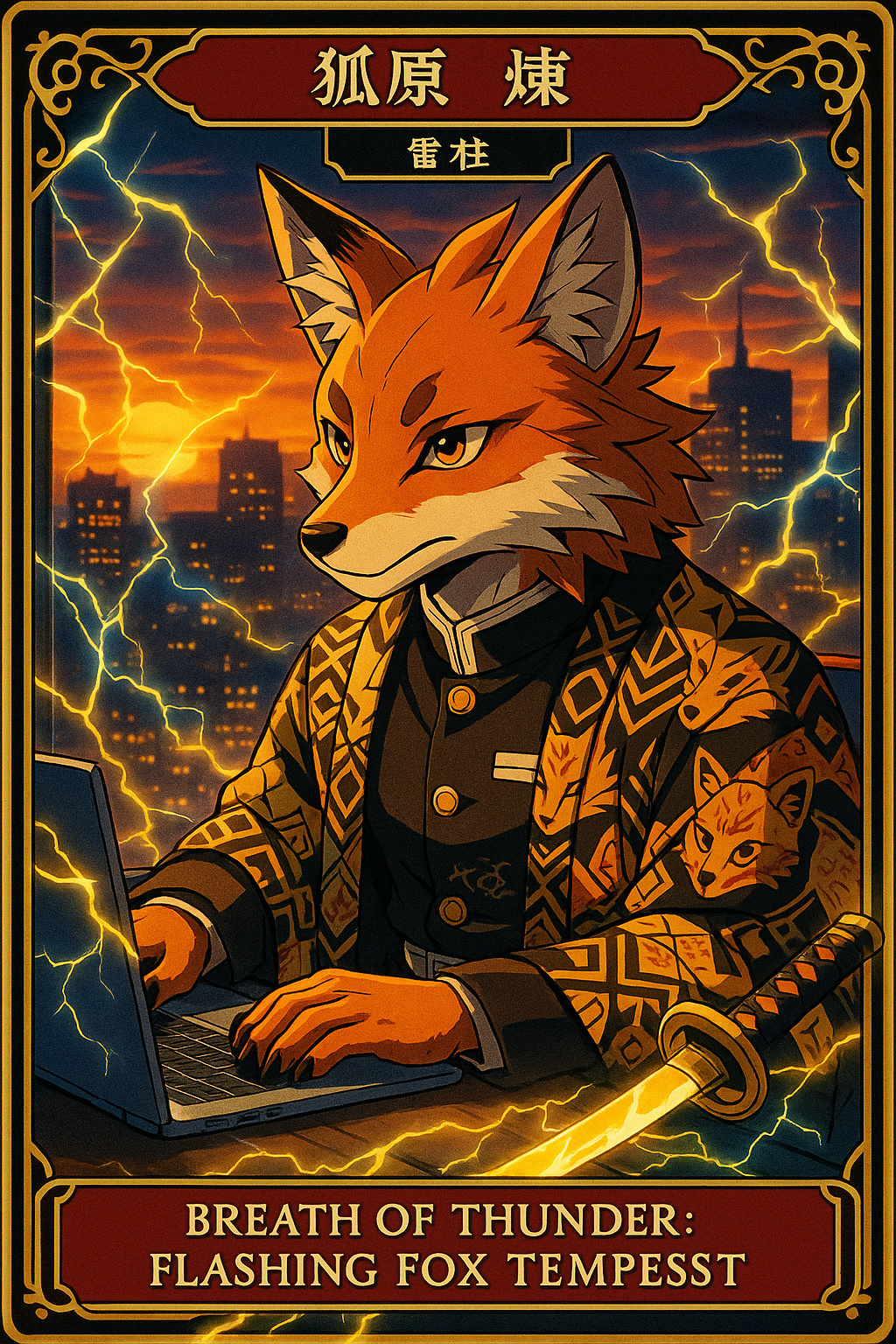 Generated image from Demon Slayer Anime Trading Card Transformation