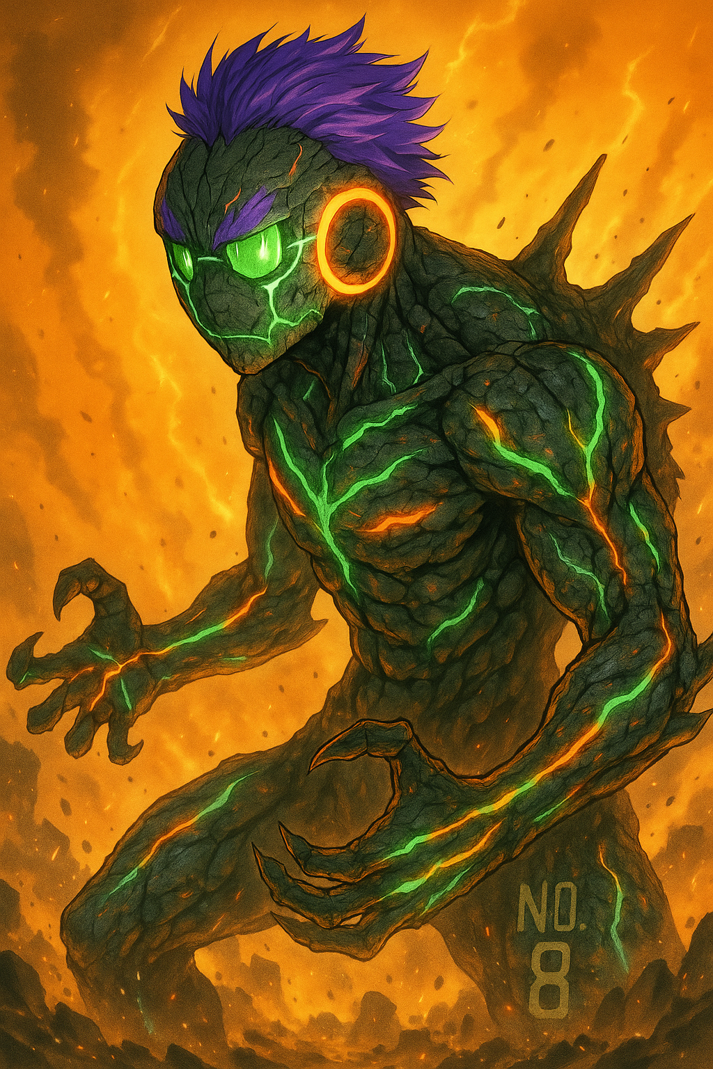 Generated image from Anime Transformation: Kaiju No. 8 Hero or Monster