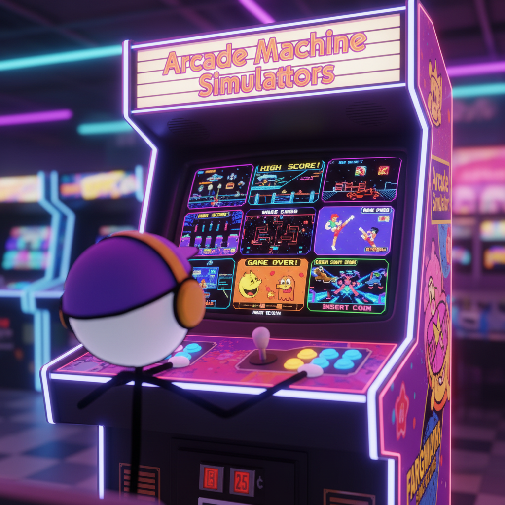 Generated image from arcade 'arcade machine simulator' simulator machine